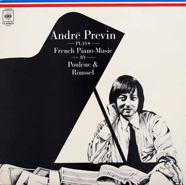 プレヴィンのプーランク、ルーセル/ピアノ楽曲集　英CBS　3425　LP レコード