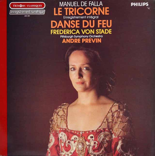 プレヴィン、フォン・シュターデのファリャ/バレエ音楽「三角帽子」ほか　仏PHILIPS　3425　LP レコード