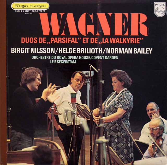 ニルソン、ゼーゲルスタムらのワーグナー/「パルジファル」、「ワルキューレ」よりデュエット集　仏PHILIPS　3425　LP レコード