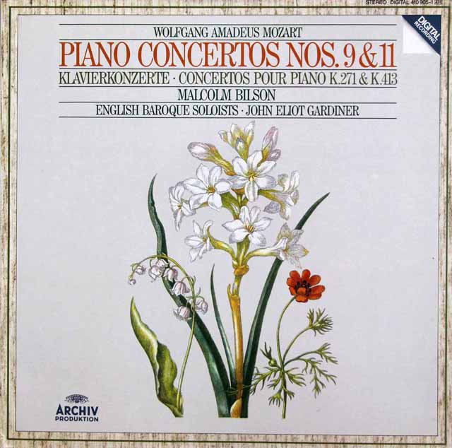ビルソン、ガーディナーのモーツァルト/ピアノ協奏曲第9、11番　独ARCHIV　3425　LP レコード