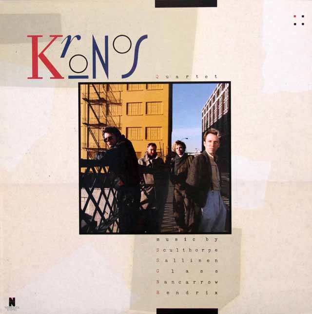 クロノス・クァルテットのヘンドリクス/「紫のけむり」ほか　英NONESUCH　3425　LP レコード