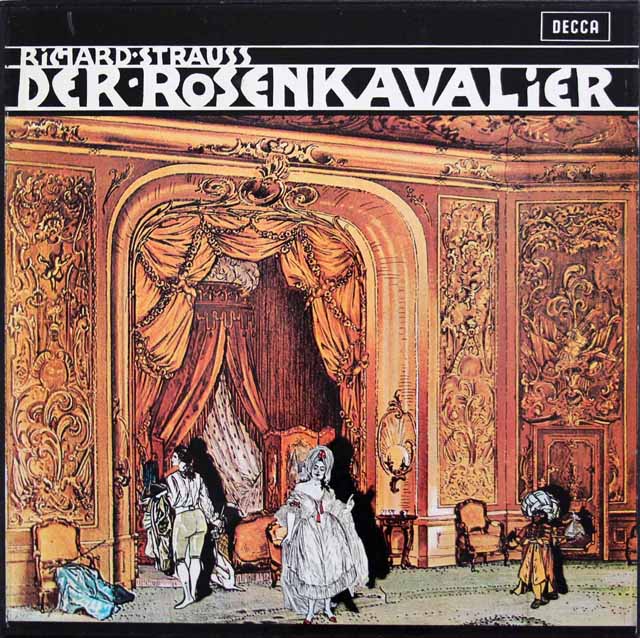 【オリジナル盤】　ショルティのR.シュトラウス/「ばらの騎士」全曲　英DECCA　3425　LP レコード