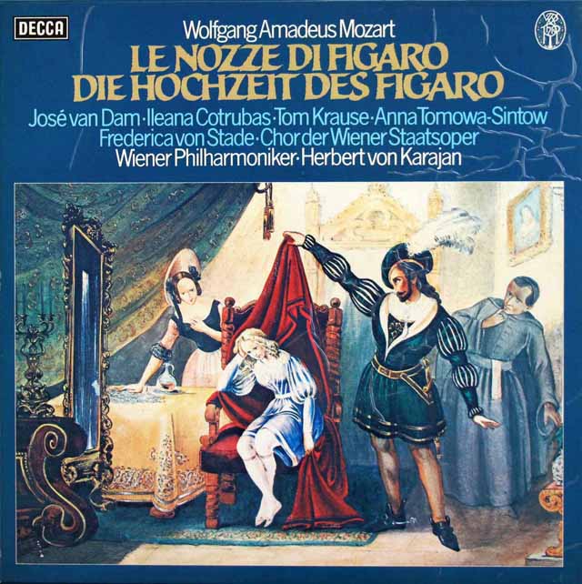 カラヤンのモーツァルト/「フィガロの結婚」全曲　独DECCA　3425　LP レコード