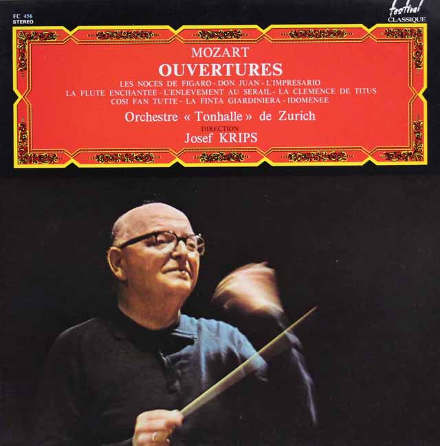 クリップスのモーツァルト/「フィガロの結婚」ほか序曲集　仏festival   3426　LP レコード