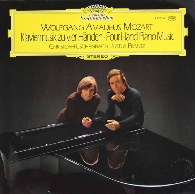 エッシェンバッハ＆フランツのモーツァルト/4手のためのピアノ・ソナタ ほか　独DGG　3426　LP レコード
