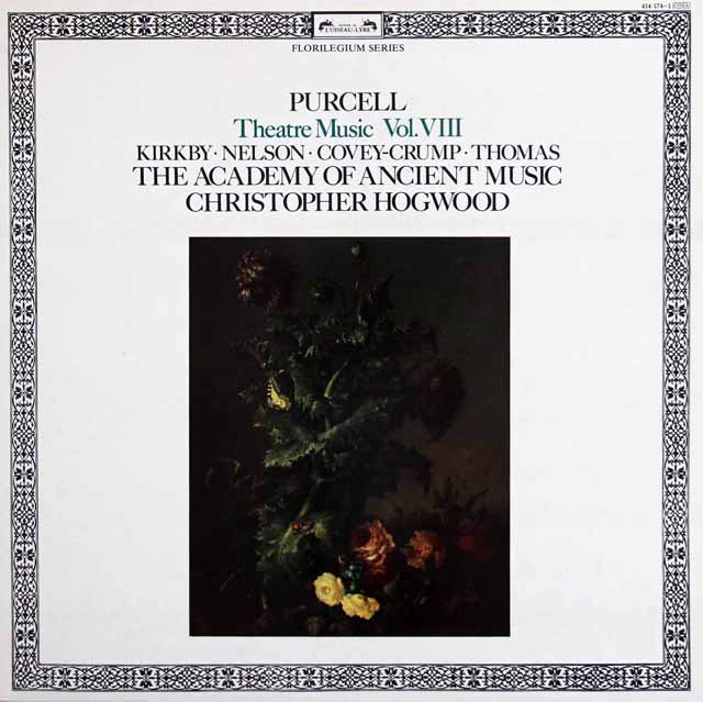 カークビー、ホグウッドらのパーセル/劇場音楽 第8集　蘭L'OISEAU-LYRE　3426　LP レコード