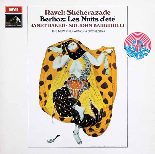 ベイカー&バルビローリのベルリオーズ/「夏の夜」ほか　英EMI　3426　LPレコード