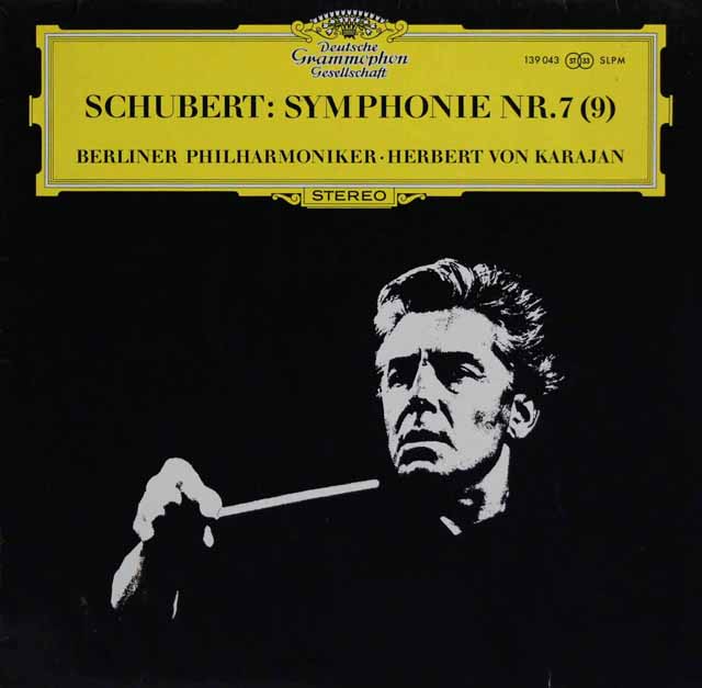 カラヤンのシューベルト/交響曲第7（9）番「ザ・グレイト」　独DGG　3427　LP レコード