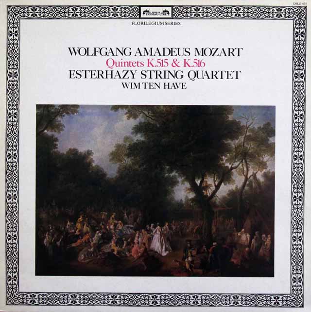 エステルハージ弦楽四重奏団、テン・ハーフェのモーツァルト/弦楽五重奏曲第3、4番　蘭L'OISEAU-LYRE　3427　LP レコード