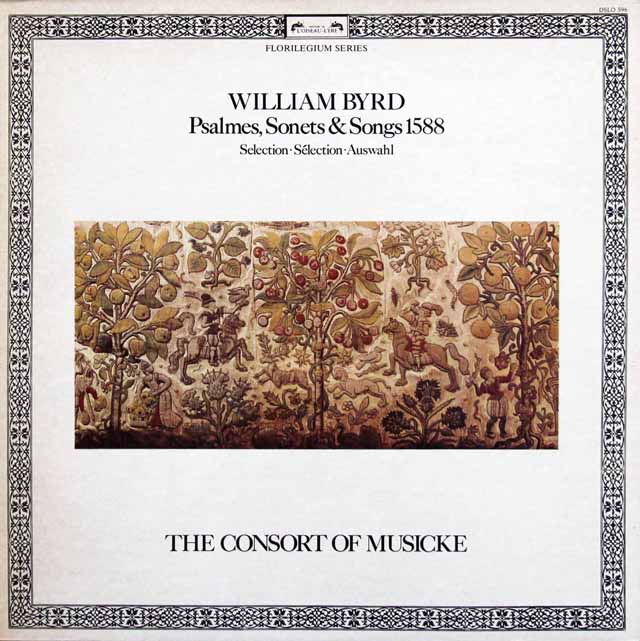 コンソート・オブ・ミュージックのバード/詩篇、ソネット、悲しみと敬虔の歌曲集（1588）　蘭L'OISEAU-LYRE　3427　LP レコード