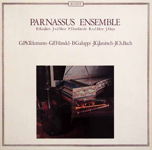 パルナッスス・アンサンブルの室内楽作品集（テレマン、ヘンデル、ガルッピ、ヤーニチュ、J.C.バッハ）　ベルギーACCENT　3427　LP レコード