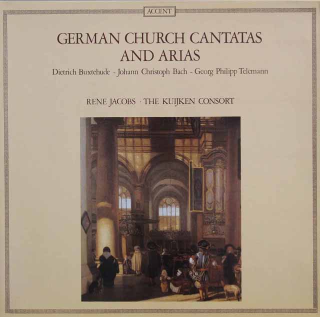 ヤーコプスとクイケン・コンソートのドイツの教会カンタータとアリア　ベルギーACCENT　3427　LP レコード