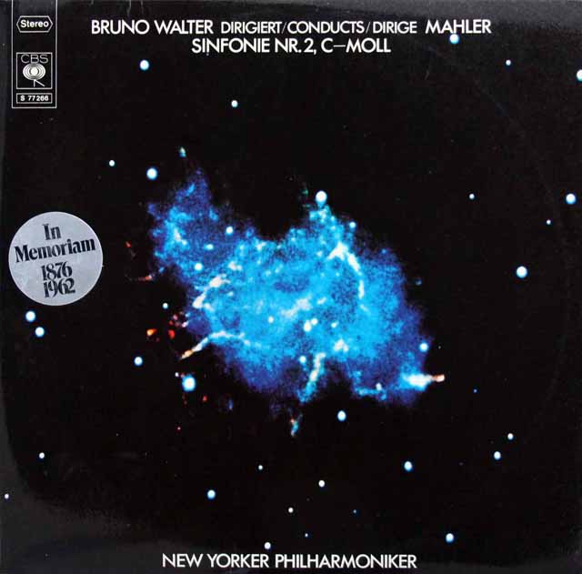 ワルターのマーラー/交響曲第2番「復活」　独CBS　3427　LP レコード