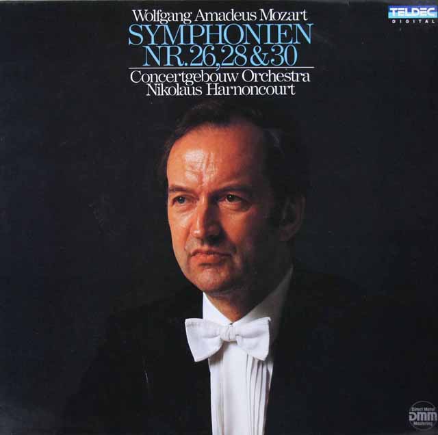 アーノンクールのモーツァルト/交響曲第26、28、30番　独TELDEC　3428　LP レコード