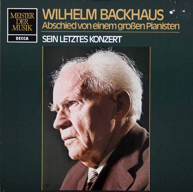バックハウス/最後の演奏会　独DECCA　3428　LP レコード