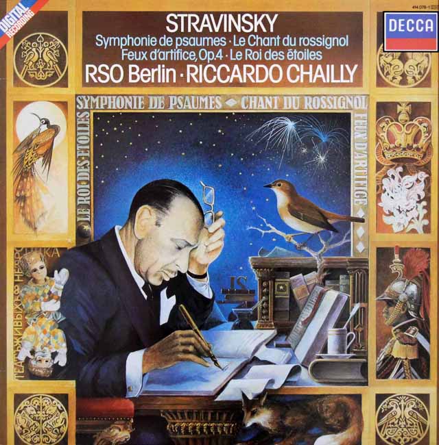 シャイーのストラヴィンスキー/詩篇交響曲　ほか　独DECCA　3428　LP レコード