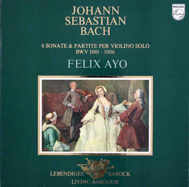 アーヨのバッハ/無伴奏ヴァイオリン・ソナタとパルティータ　蘭PHILIPS　3428　LP レコード
