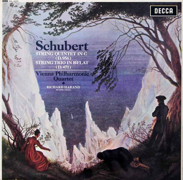 ウィーン・フィル四重奏団のシューベルト/弦楽五重奏曲ハ長調ほか　英DECCA　3429　LP レコード