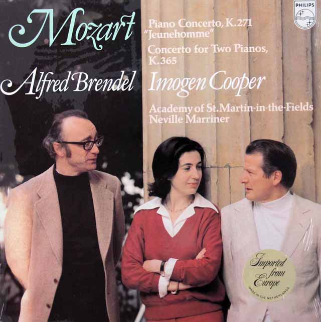 ブレンデルのモーツァルト/ピアノ協奏曲第9番「ジュノーム」ほか　蘭PHILIPS　3429　LP レコード