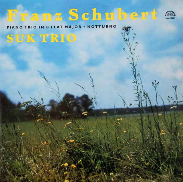 スークトリオのシューベルト/ピアノ三重奏曲ほか　チェコスロヴァキアSUPRAPHON　3429　LP レコード