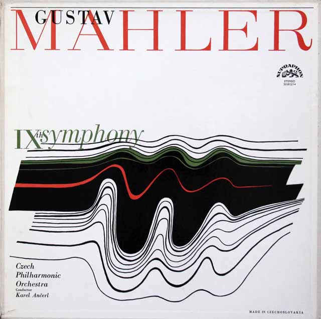 アンチェルのマーラー/交響曲第9番　チェコスロヴァキアSUPRAPHON　3429　LP レコード