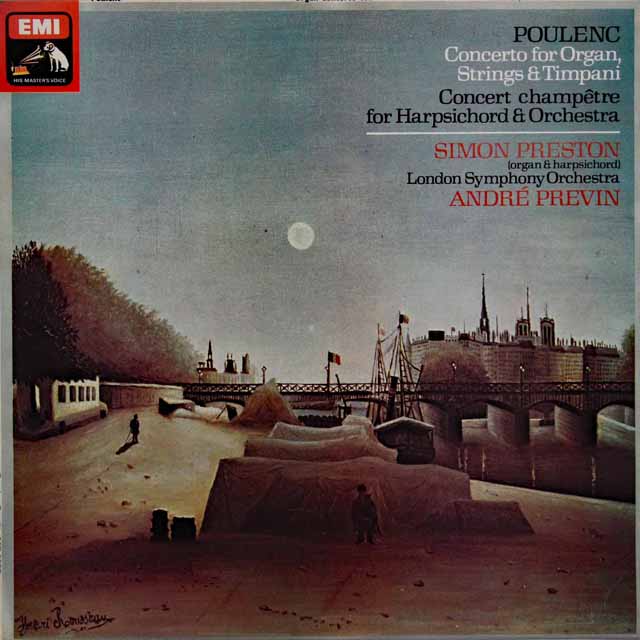 【オリジナル盤】　プレストン&プレヴィンのプーランク/オルガン協奏曲ほか　英EMI　3430　LP レコード