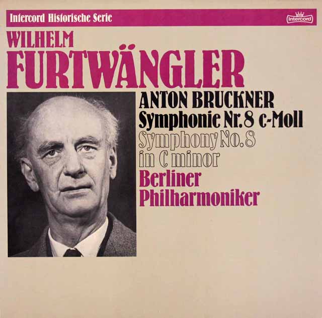 フルトヴェングラーのブルックナー/交響曲第8番　独Intercord　3430　LP レコード