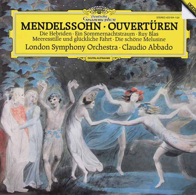 アバドのメンデルスゾーン/序曲集　独DGG　3431　LP レコード