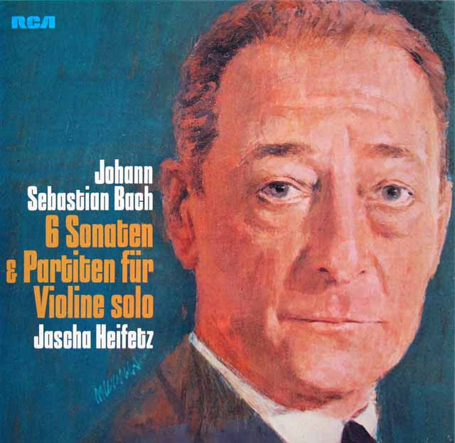 ハイフェッツのバッハ/無伴奏ヴァイオリンのためのソナタとパルティータ集　独RCA　3431　LP レコード