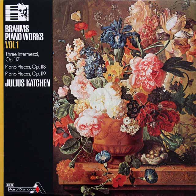 カッチェンのブラームス/ピアノ作品集　第1巻　3つの間奏曲ほか　英DECCA（Ace of Diamonds）　3431　LP レコード