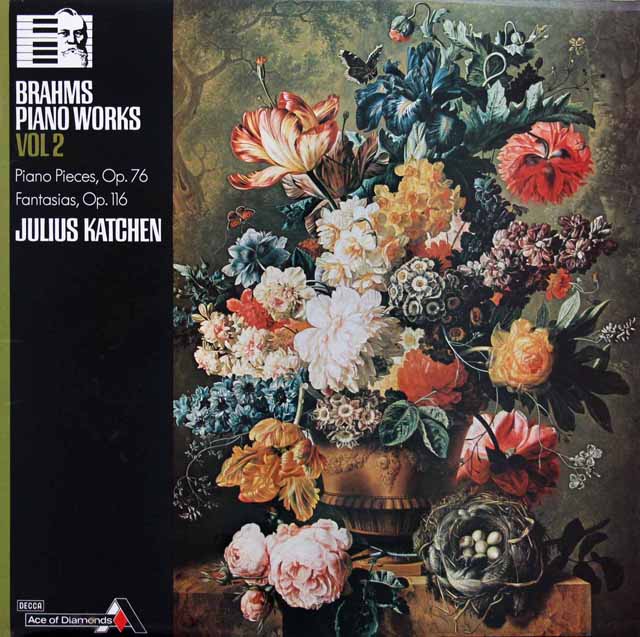 カッチェンのブラームス/ピアノ作品集　第2巻　8つの小品、幻想曲集　英DECCA（Ace of Diamonds）　3431　LP レコード