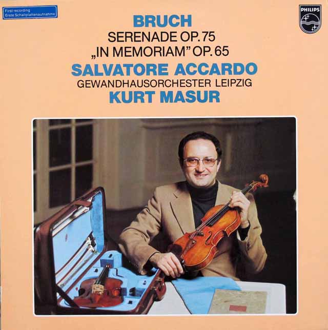 アッカルド、マズアのブルッフ/「セレナード」ほか　蘭PHILIPS　3431　LP レコード