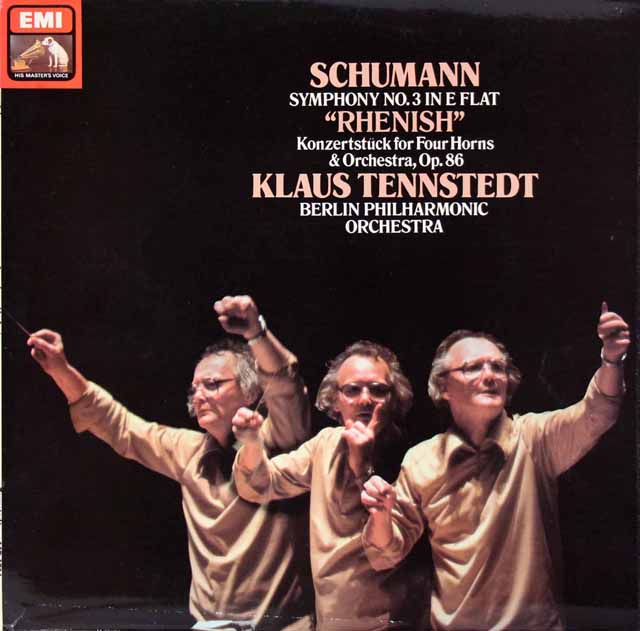 【オリジナル盤】　テンシュテットのシューマン/交響曲第3番「ライン」ほか　英EMI　3431　LP レコード