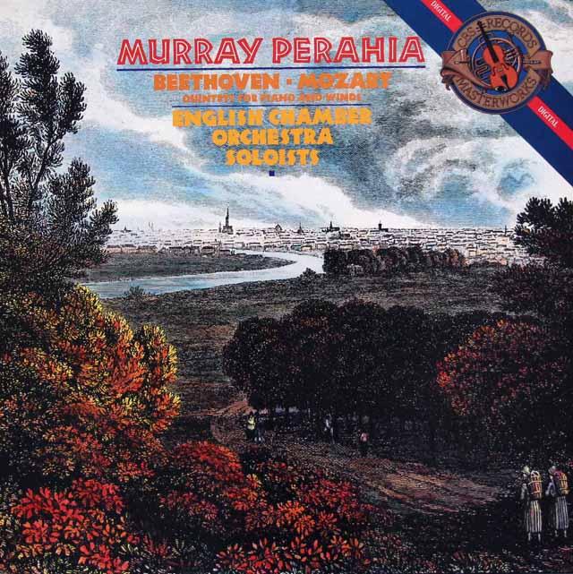 ペライアのベートーヴェン、モーツァルト/管楽とピアノのための五重奏曲集　蘭CBS　3431　LP レコード