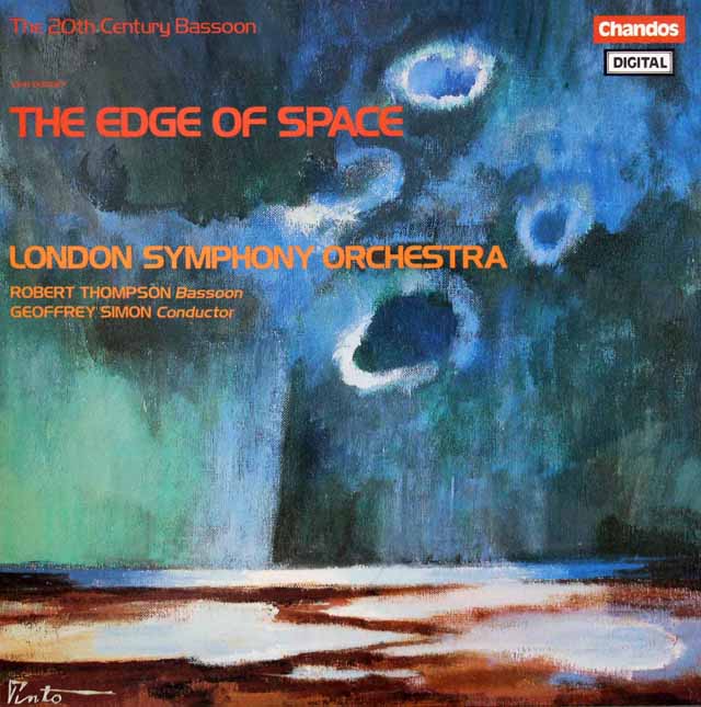 トンプソン、サイモンのダウニー/「ザ・エッジ・オブ・スペース」ほか、20世紀のバスーン　英Chandos　3431　LP レコード
