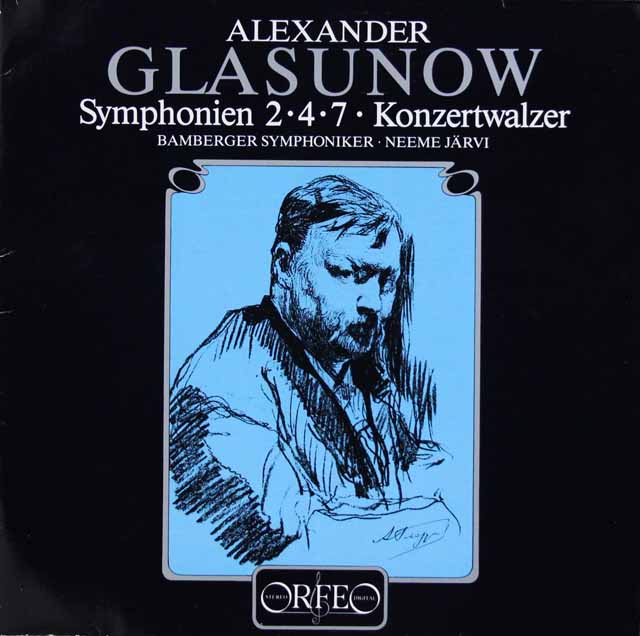 ヤルヴィのグラズノフ/交響曲第2、4、7番ほか　独ORFEO　3431　LP レコード