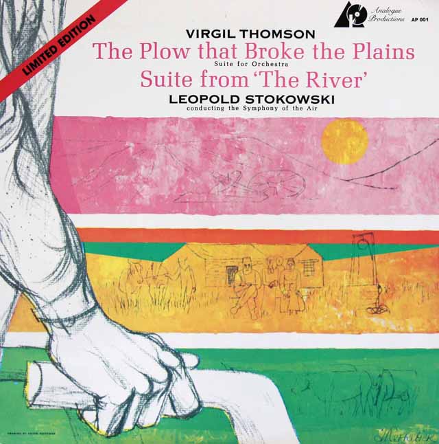 ストコフスキーのトムソン/「大平原を耕す鋤」、「河」組曲　米Analogue Productions　3431　LP レコード