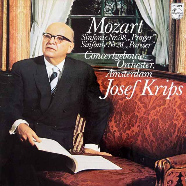 クリップスのモーツァルト/交響曲「プラハ」&「パリ」　蘭PHILIPS　3432　LP レコード