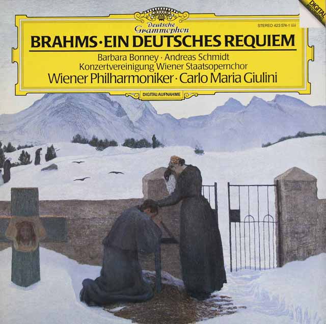 ジュリーニのブラームス/ドイツレクイエム　独DGG　3432　LP レコード