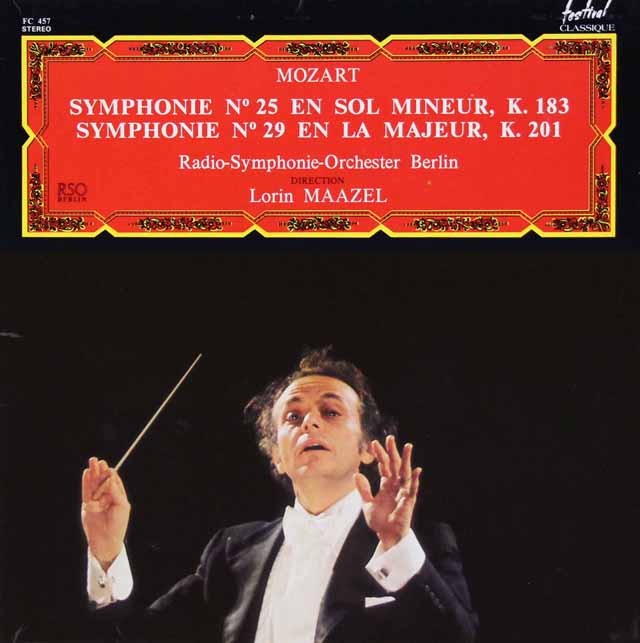 マゼールのモーツァルト/交響曲第25番、第29番　仏festival　3432　LP レコード