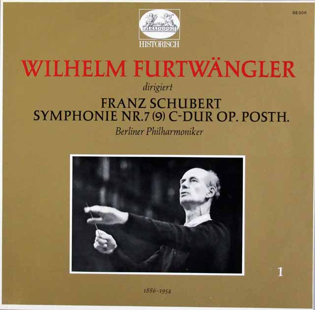 LP レコード フルトヴェングラーのシューベルト/交響曲第9番「ザ・グレイト」 独HELIODOR 3432