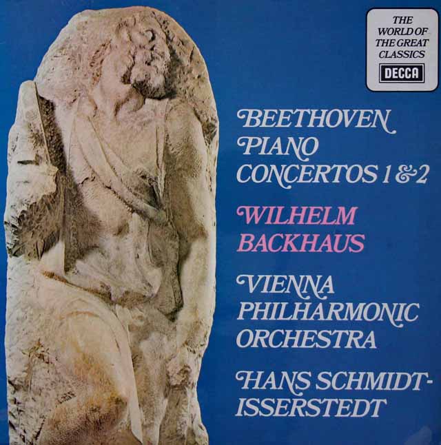 バックハウス、イッセルシュテットのベートーヴェン/ピアノ協奏曲第1、2番　英DECCA　3432　LP レコード