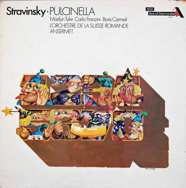 アンセルメのストラヴィンスキー/プルチネルラ　英DECCA (Ace of Diamonds)　3432　LP レコード
