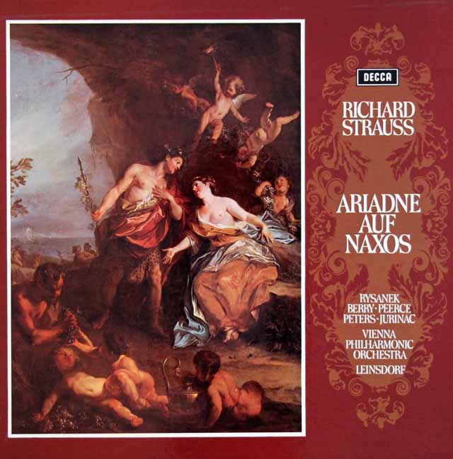 ラインスドルフのR.シュトラウス/「ナクソス島のアリアドネ」全曲　英DECCA　3432　LP レコード