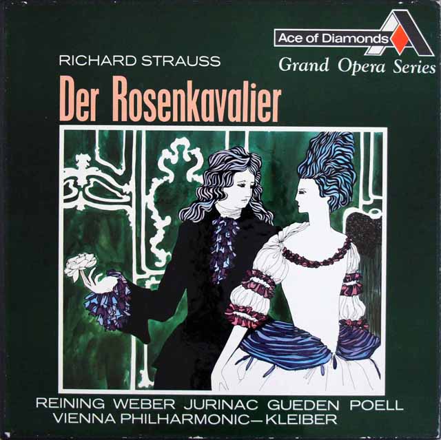 エーリヒ・クライバーのR.シュトラウス/「ばらの騎士」全曲　英DECCA (Ace of Diamonds)　3432　LP レコード