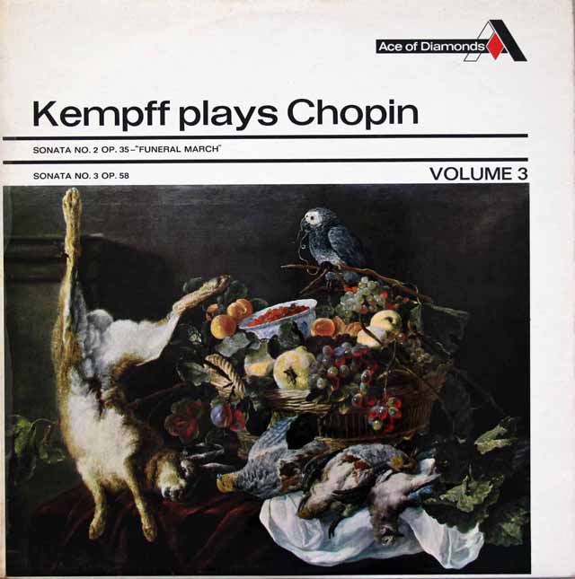 ケンプのショパン/ピアノソナタ第2番「葬送」、第3番　英Ace of Diamonds（DECCA）　3433　LP レコード