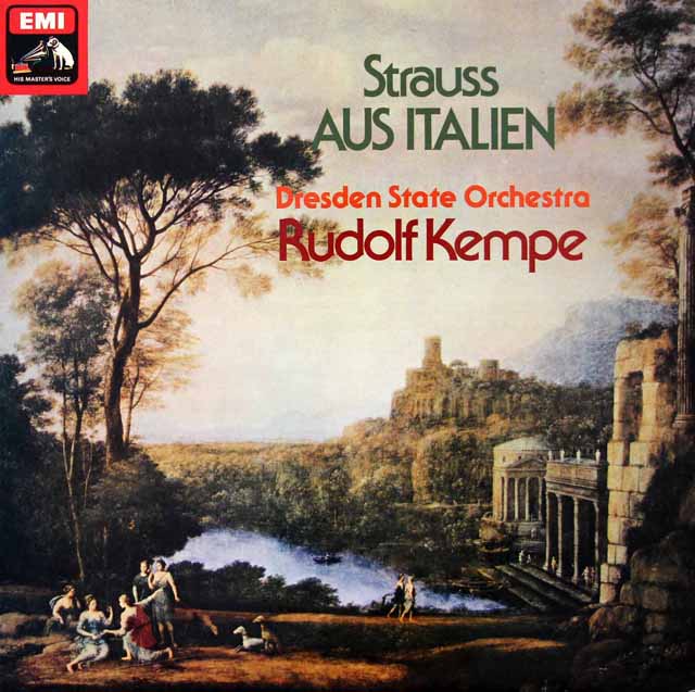 【オリジナル盤】　ケンペのR.シュトラウス/交響的幻想曲「イタリアより」　英EMI　3433　LP レコード