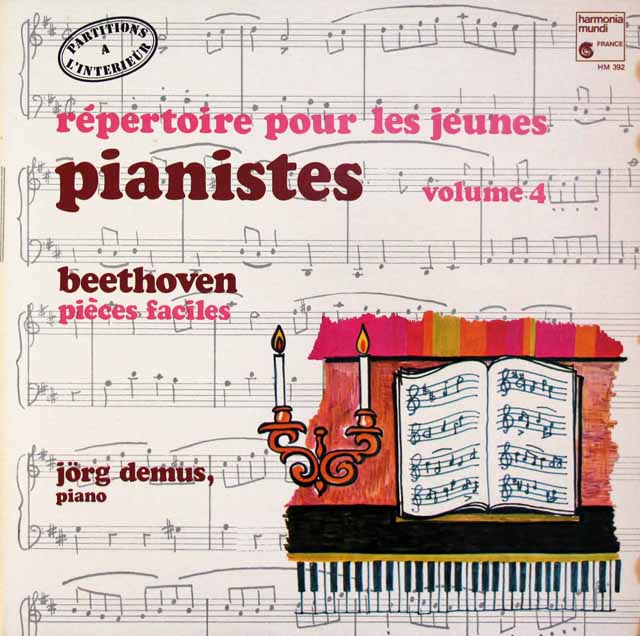 デームスの「若いピアノ奏者のための曲集　第4巻」　仏HM　3433　LP レコード