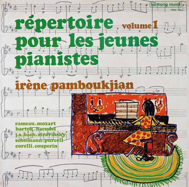 ポンブクジャンの「若いピアノ奏者のための曲集　第1巻」　仏HM　3433　LP レコード