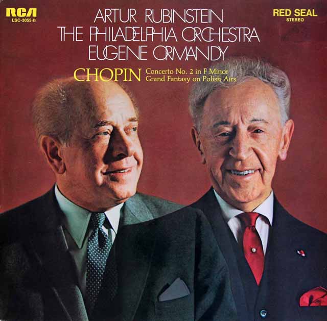 ルービンシュタイン、オーマンディのショパン/ピアノ協奏曲第2番ほか　独RCA　3433　LP レコード